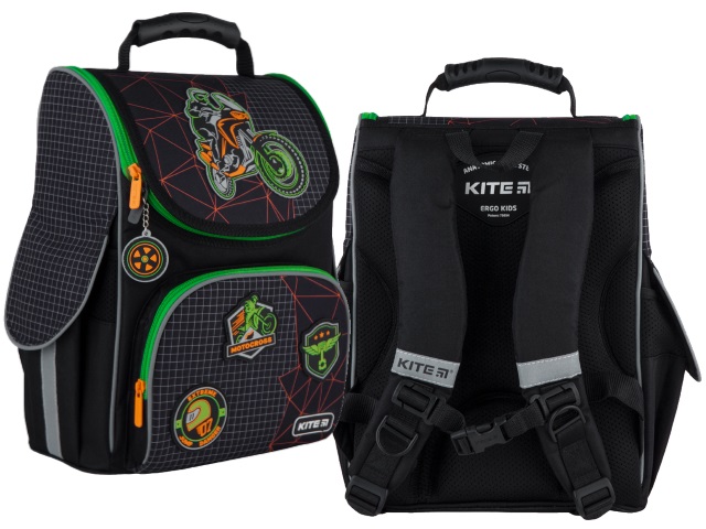 Ранец школьный Kite Education Motocross 35*25*13см черный K21-501S-2