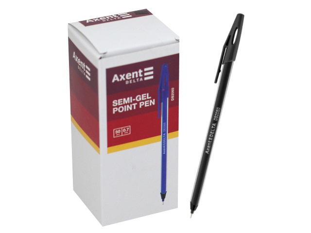 Ручка масляная Axent Delta черная 0.5мм DB2060-01