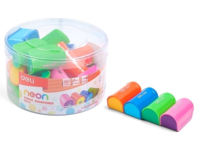 Точилка пластик Deli Neon E0545
